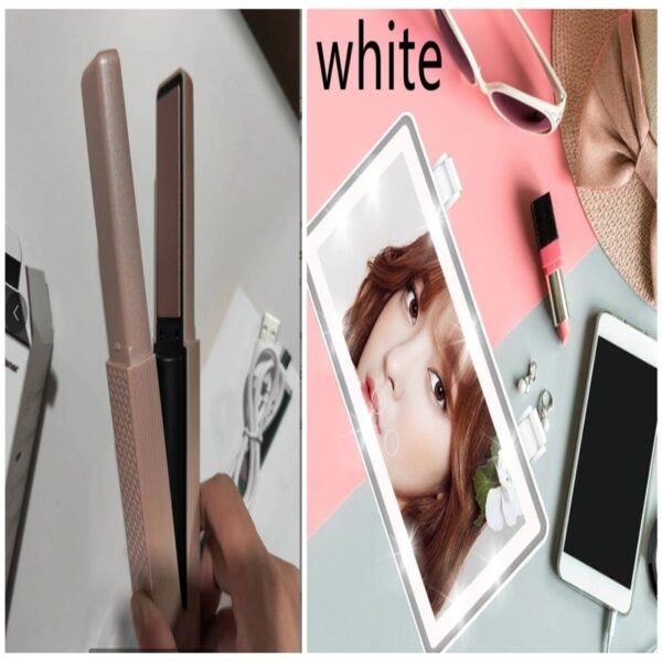 Hair Straightener Cordless Usb Hair Straightener Mini Ceramics Hair Curler 3 Constant Temperature Portable Flat Iron For Travel - Image 7