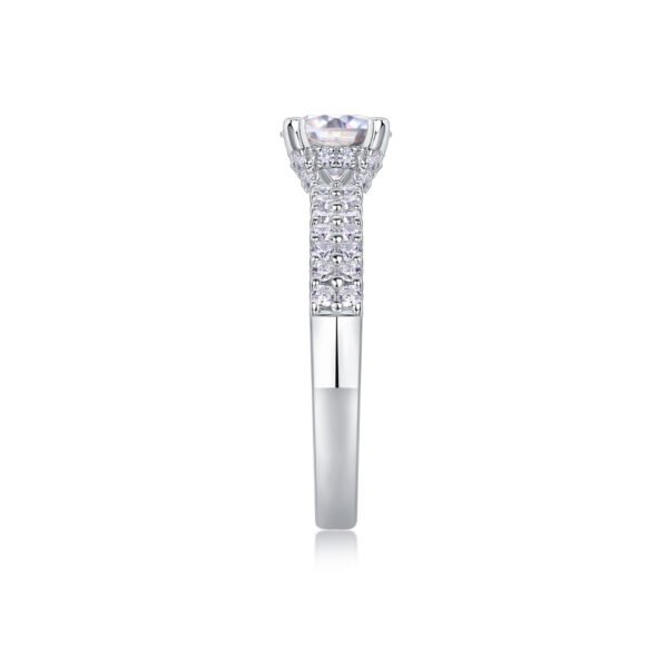 Arrange Large Diamond Rings, Wedding Rings, Luxury Fashion Set Moissanite Silver Rings - Image 2