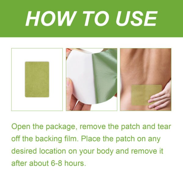 Knee Patches, 10 Count Heat Patches For Bone On Bone, Wormwood Extract Knee, Back, Neck, Shoulder - Extra Strength Muscle Joint Product With Herbal Ingredients, Warming Herbal Plaster - Image 5