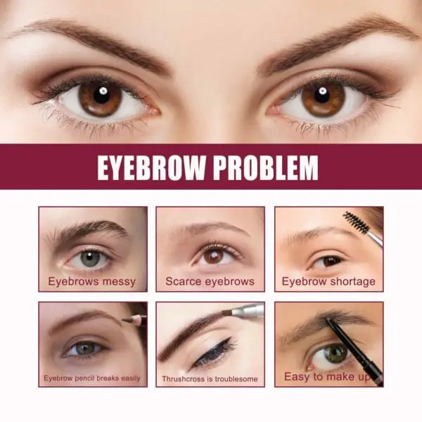 EELHOE Multi-functional Eyebrow Brush Set For Filling, Shaping, And Coloring Smooth Eyebrows Makeup Kit - Image 2