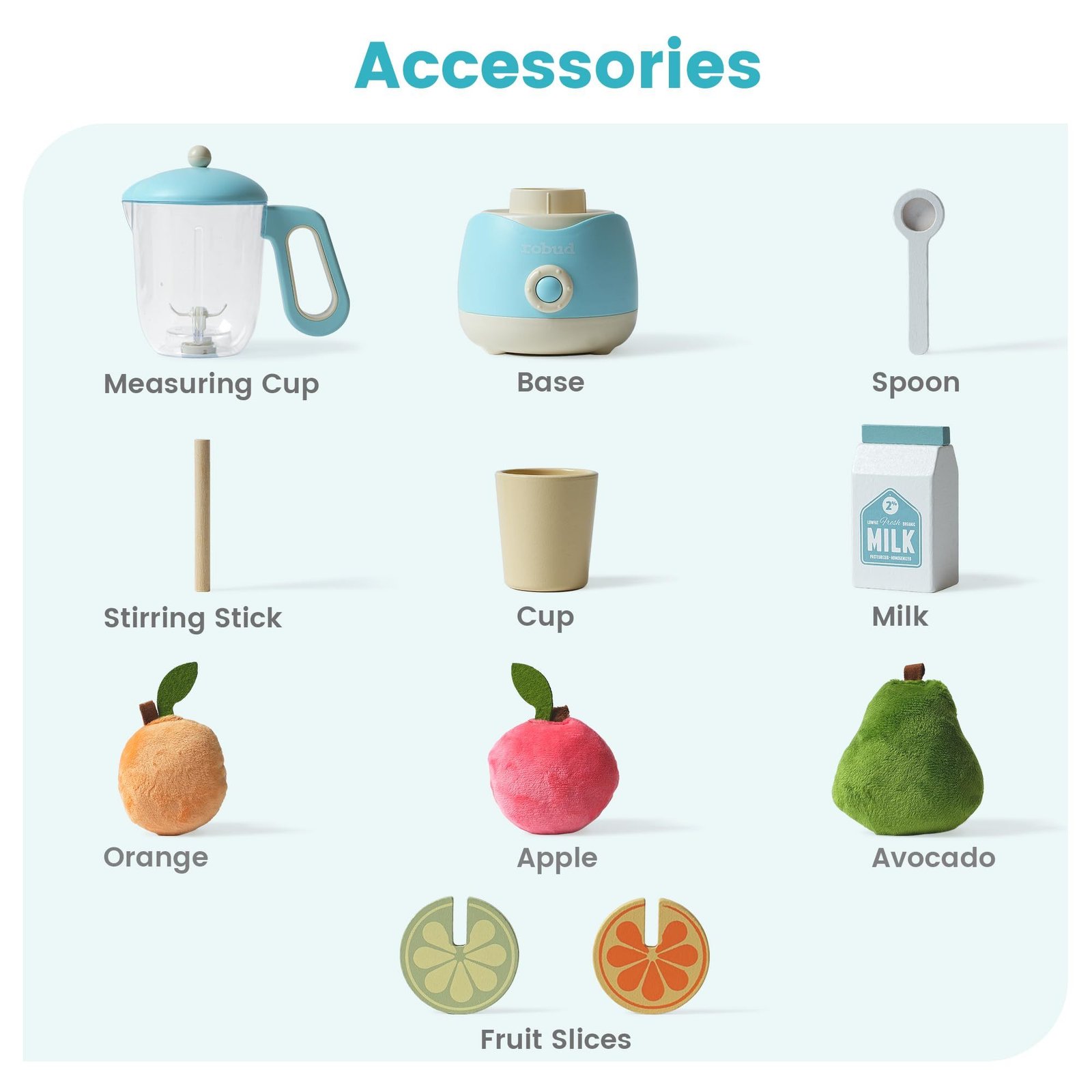 ROBOTIME Wooden Pretend Play Juicing Machine Toy Gift Toddlers - Image 3