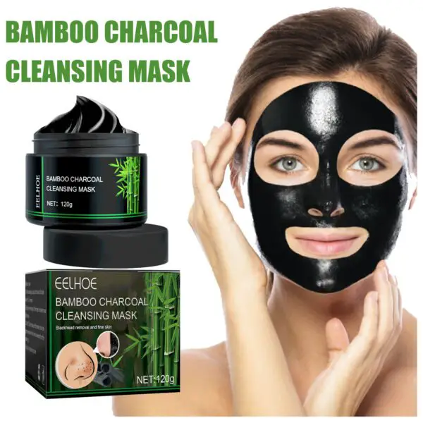 EELHOE Bamboo Charcoal Blackhead Removal Rip-Off Mask Moisturizing Blackhead Removal Acne Pore Shrinking Oil Control Mud Mask - Image 2