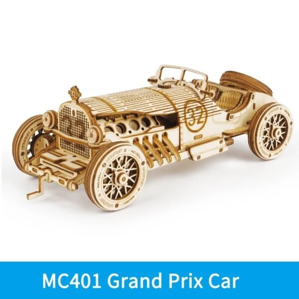 Robotime ROKR Train Model 3D Wooden Puzzle Toy Assembly Locomotive Model Building Kits for Children Kids Birthday Christmas Gift - Image 5