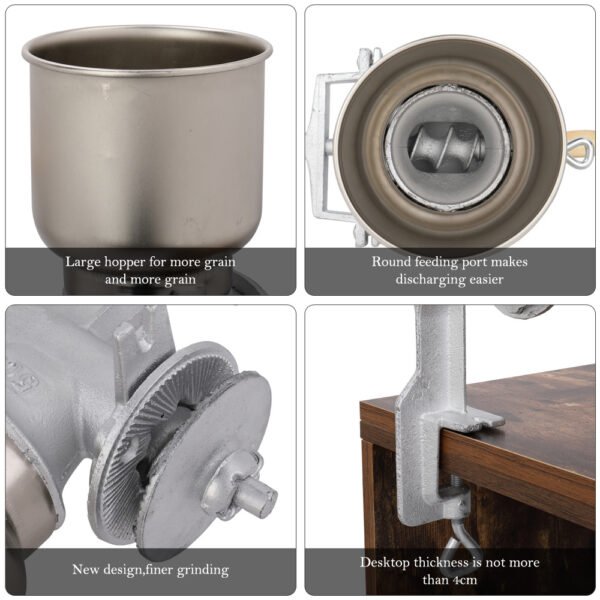 American Grinder Silver Stainless Steel Hand Grinder Hand Grain Grinding - Image 9