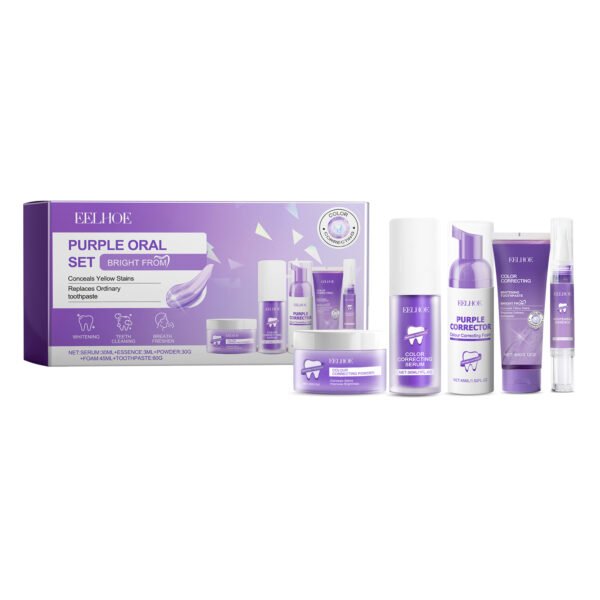 Eelhoe Purple Toned Teeth Set Clean Teeth Breath Care Mouth Clean Mouth Care - Image 4