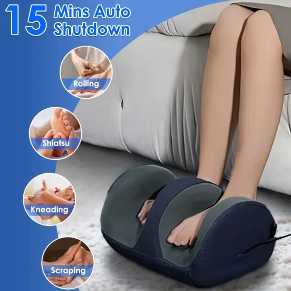 Shiatsu Foot Massager With Heat Foot Calf Thigh Arm Massager Machine With 3 Modes 3 Intensity Levels Gifts For Mom Dad Lover - Image 4