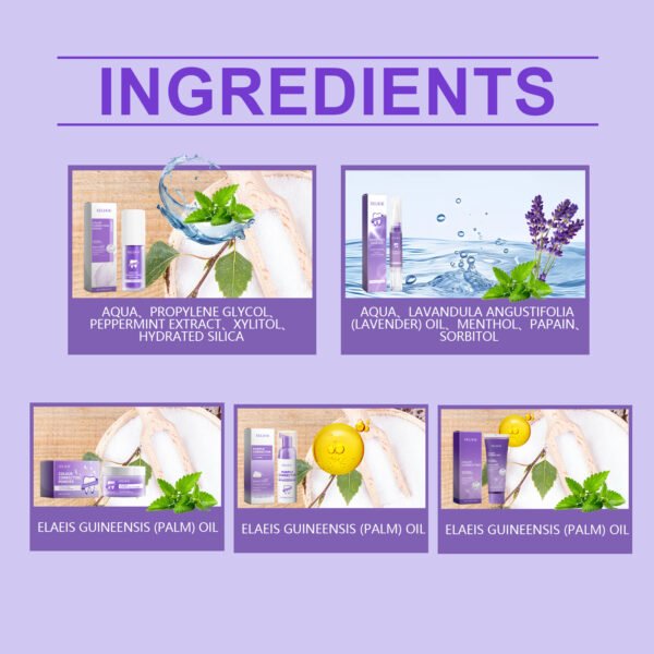 Eelhoe Purple Toned Teeth Set Clean Teeth Breath Care Mouth Clean Mouth Care - Image 2