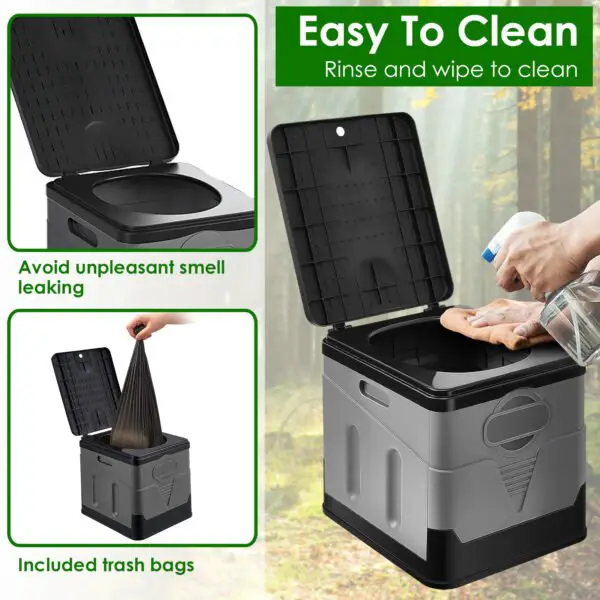 Portable Toilet With Handbag, Collapsible Emergency Toilet With Lid - Not Shipped On Weekends - Image 5