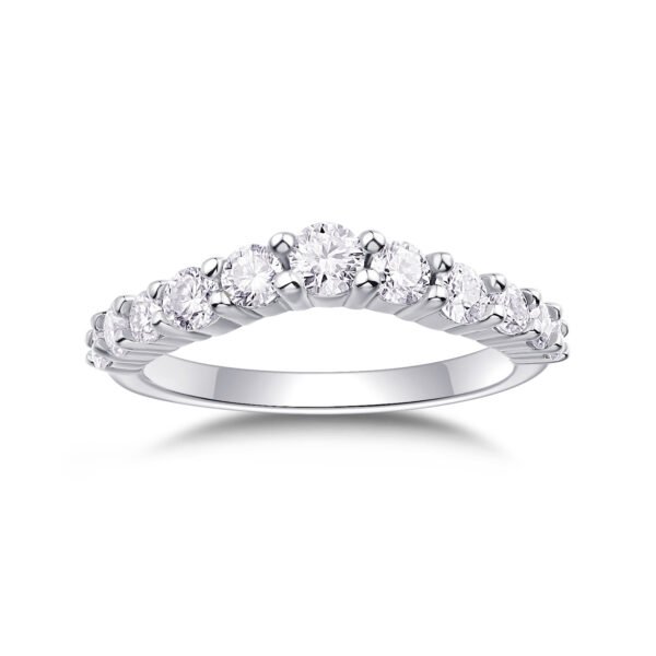 Crown Diamond Ring Wedding Ring Luxury Fashion Set Moissanite Silver Ring - Image 4