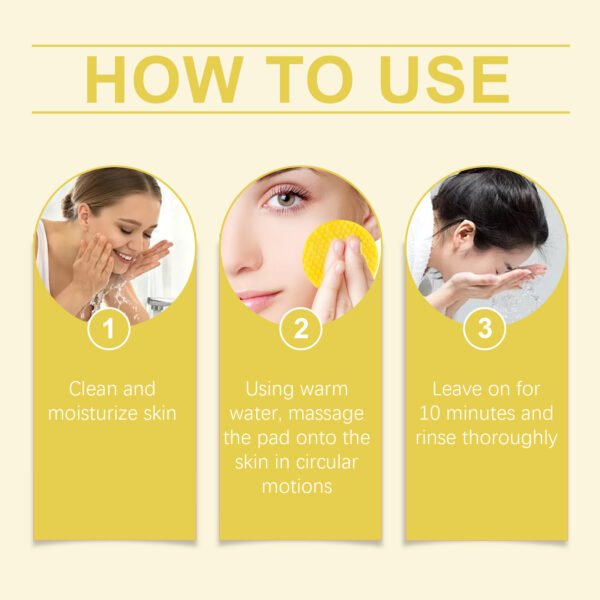 HOYGI Turmeric Acid Cleansing Pad Face Skin Pore Cleansing Makeup Remover Gentle Exfoliating Cleansing Pad - Image 4