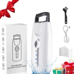 Happy New Year 2024 New 5D Push HeatedEyelash Curler With 3 Temp & 8s Quick HeatingUp Portable Eyelash Separator Makeup SettingCosmetic