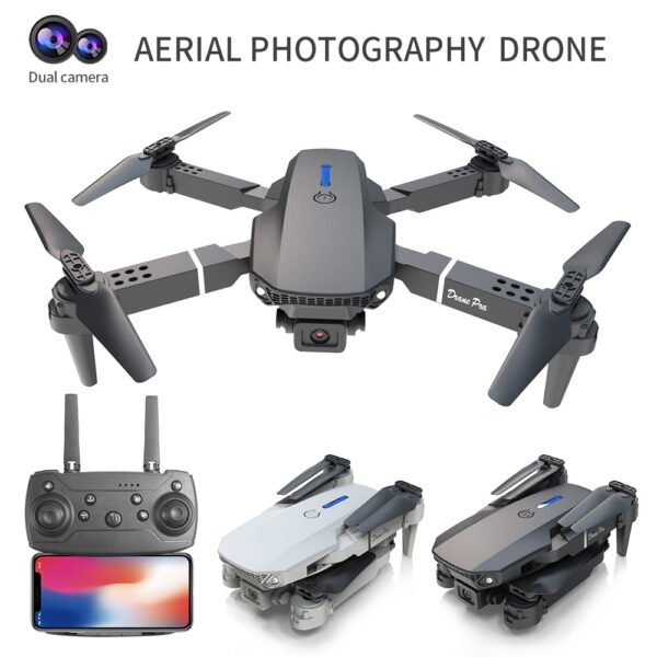E88 Dual Camera Drone, WiFi FPV Double Folding RC Quadcopter Altitude Hold, Remote Control Toy For Beginners, Ideal Men's Gift For Outdoor Fun, Great For Christmas, Halloween, And Thanksgiving - Image 5