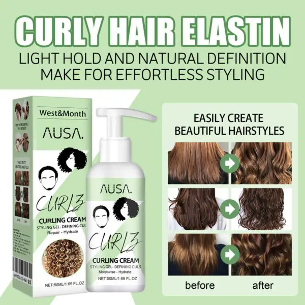 West&Month Curl Bouncer Moisturizing Curl Defining Volume Bouncing Strengthening Hair Smoothing Frizz Conditioning - Image 3