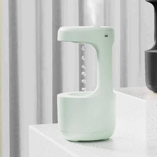 Bedroom Anti-Gravity Humidifier With Clock Water Drop Backflow Aroma Diffuser Large Capacity Office Bedroom Mute Heavy Fog Household Sprayer - Image 4
