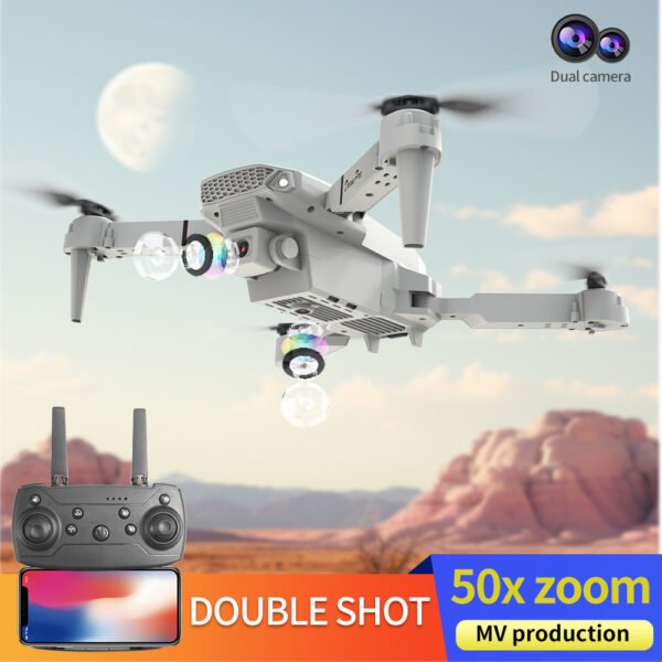 E88 Dual Camera Drone, WiFi FPV Double Folding RC Quadcopter Altitude Hold, Remote Control Toy For Beginners, Ideal Men's Gift For Outdoor Fun, Great For Christmas, Halloween, And Thanksgiving - Image 3