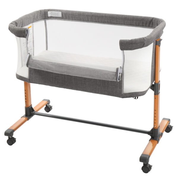 150D Encrypted Cationic Cloth , Grey, Bassinet Bed For Babies - Image 4