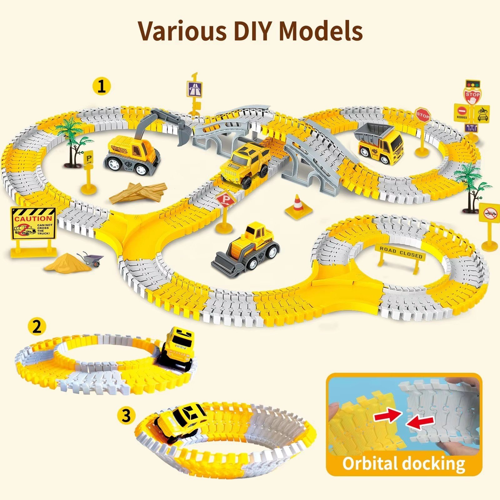 Multi Functional Children's Puzzle Assembly Track Toy - Image 3