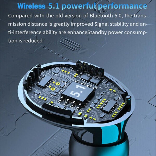 TWS Wireless 5.1 Waterproof Bluetooth Sports Waterproof Earphones - Image 6