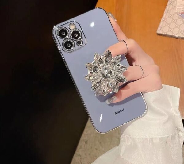 Diamond Encrusted Women's Retractable Folding Portable Lazy Phone Holder - Image 5