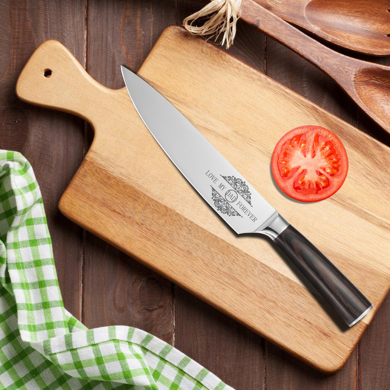 Gifts For Dad, Mom, Wife, Husband 8 Inch Chef Knife For Fathers Day Dad,Valentines Day, Mothers Day Gifts, Japanese 5cr15mov Kitchen Gyuto Chef Knives With Sheath - Image 7