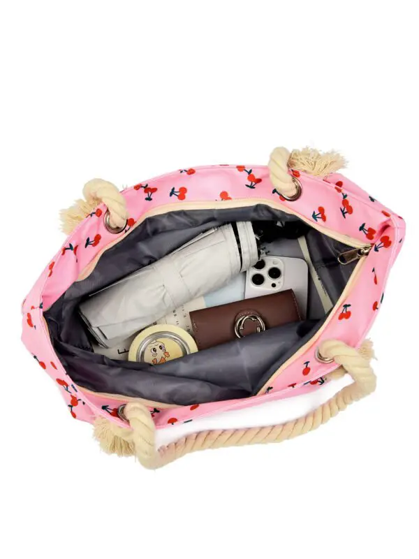 Art Flower Pattern Beach Bags For Women, Beach Bag Tote Waterproof Sandproof, Beach Bags For Women - Image 10