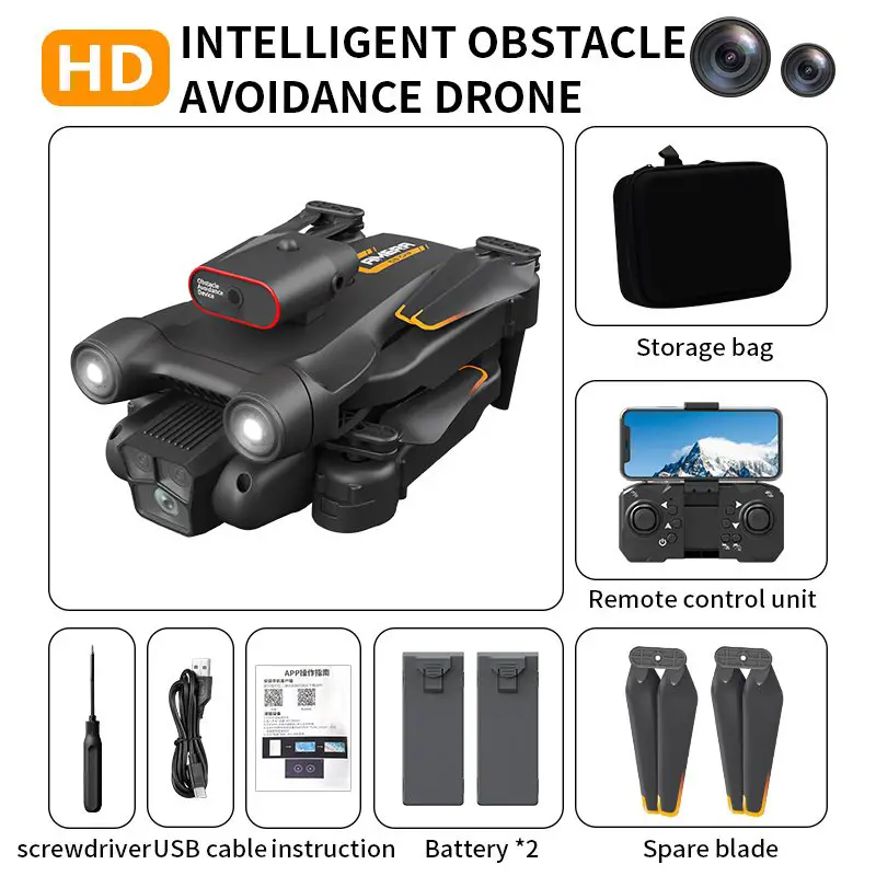 M17 UAV HD Dual-camera Aerial Photography Folding Quadcopter, Optical Flow Obstacle Avoidance Remote Control UAV - Image 4