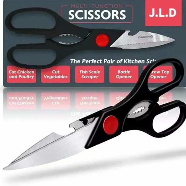 Heavy Duty Multi-Purpose Kitchen Scissors, Food Scissors, Sharp Scissors With Nutcrackers, Bottle Opener, Can Opener, Vegetable Cutting Scissors, Chopping Scissors, Multi-Purpose Utensil Gadgets - Image 8