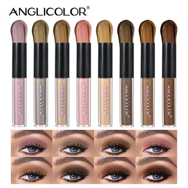 Liquid Eyeshadow 8-color Set Glitter Eyeshadow Set Waterproof Matte Eyeshadow Fine Shimmer Brightening Long-lasting - Image 5