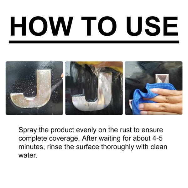 Homonth Iron Remover Spray, Vehicle Rust Polishing Cleaning Decontamination Care Multi-Purpose Maintenance Agent - Image 7