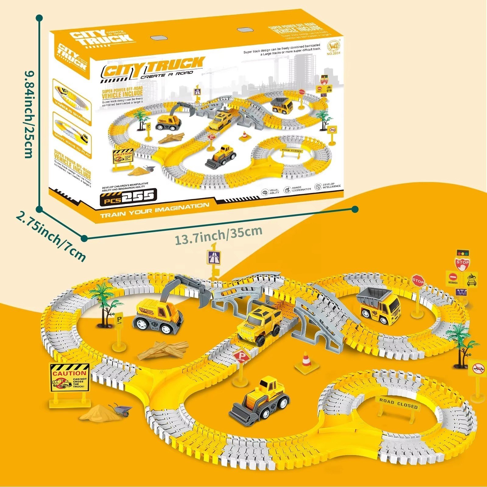 Multi Functional Children's Puzzle Assembly Track Toy - Image 2