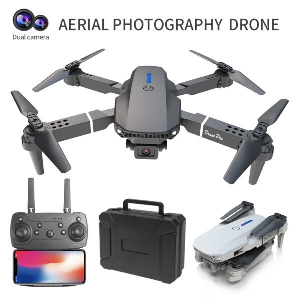 E88 Dual Camera Drone, WiFi FPV Double Folding RC Quadcopter Altitude Hold, Remote Control Toy For Beginners, Ideal Men's Gift For Outdoor Fun, Great For Christmas, Halloween, And Thanksgiving - Image 7