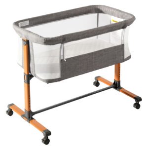 150D Encrypted Cationic Cloth , Grey, Bassinet Bed For Babies