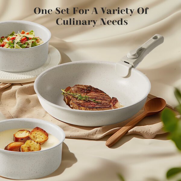 12 POTS And Pans Set, Non-stick Kitchen Cookware Set - Image 3