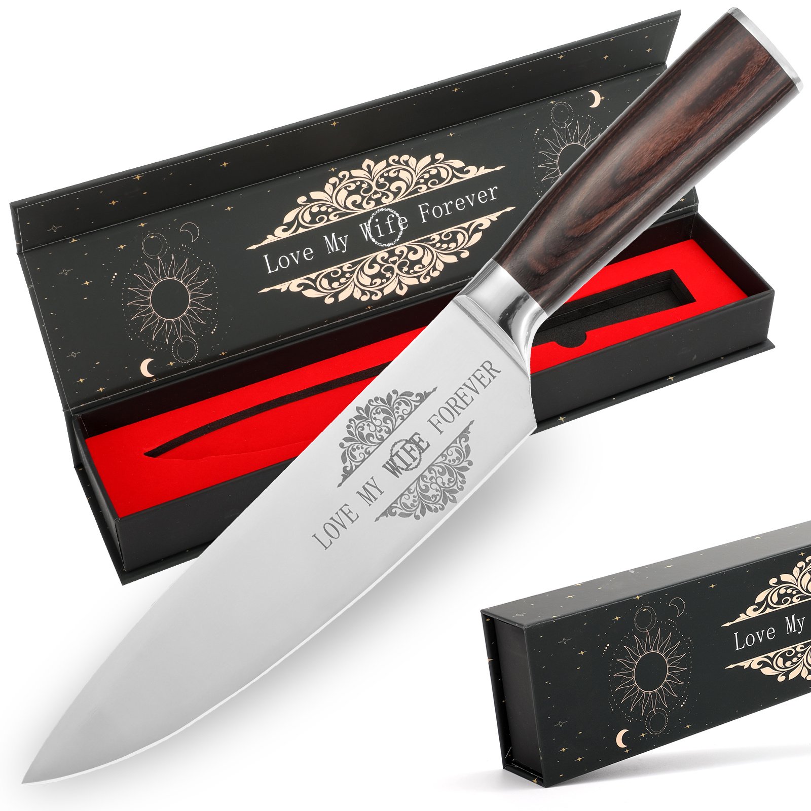 Gifts For Dad, Mom, Wife, Husband 8 Inch Chef Knife For Fathers Day Dad,Valentines Day, Mothers Day Gifts, Japanese 5cr15mov Kitchen Gyuto Chef Knives With Sheath - Image 6