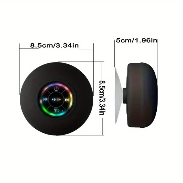 Wireless Speaker In The Bathroom - Audio, USB Charging Button Control, With Suction Cup, Secure Installation - Wireless Connection - Image 5