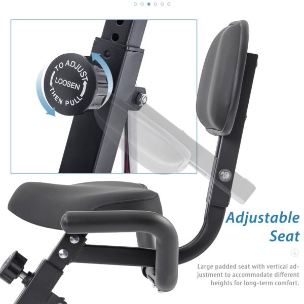 Folding Exercise Bike Fitness Upright And Recumbent X-Bike With 10-Level Resistance - Image 6