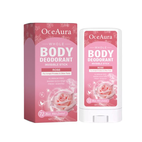 OceAura Rose Body Deodorant Stick With Rose Fragrance Is Natural And Refreshing To Reduce Underarm Odor - Image 2