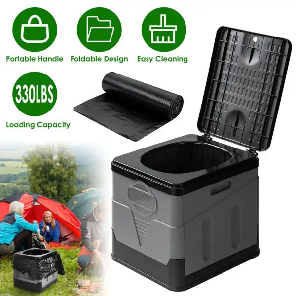 Portable Toilet With Handbag, Collapsible Emergency Toilet With Lid - Not Shipped On Weekends - Image 4