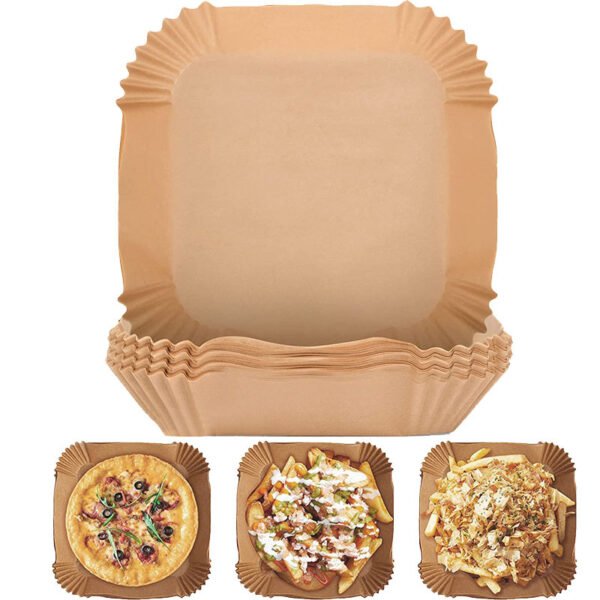 Air Fryer Disposable Paper Liners Parchment Paper Liner Non-Stick Air Fryer Paper Pads Oil Resistant Baking Paper Air Fryer Disposable Paper Liner Non-stick Disposable Liners - Image 10