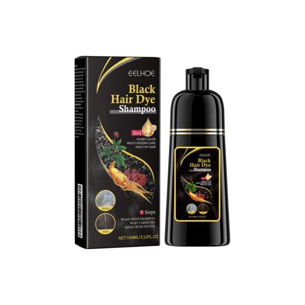 EELHOE Black Hair Shampoo Polygonum Multiflorum Essence Moisturizing, Cleaning, Repairing, Black And Soft Hair Shampoo - Image 5