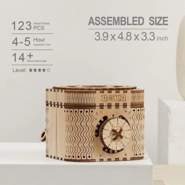 Robotime Rokr 123Pcs Treasure Box Creative 3D Wooden Puzzle Game Assembly Toys Chris Gift For Children Adults Teens Dropshipping - Image 5