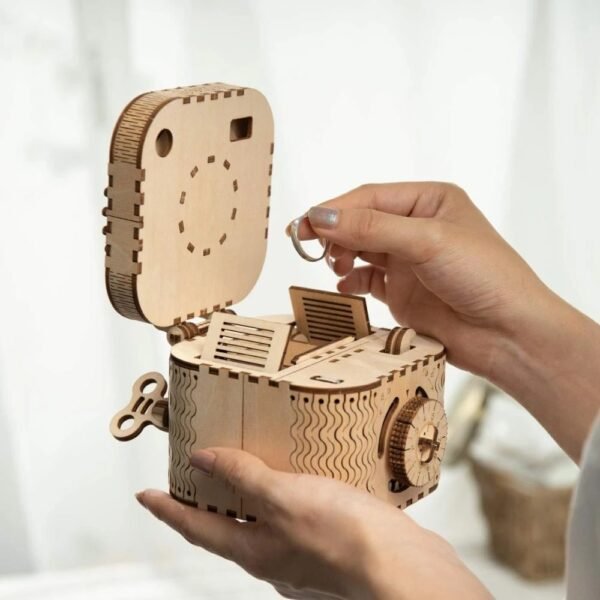 Robotime Rokr 123Pcs Treasure Box Creative 3D Wooden Puzzle Game Assembly Toys Chris Gift For Children Adults Teens Dropshipping - Image 3