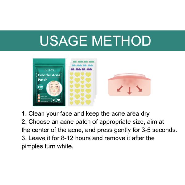 EELHOE Love Acne Patch Gentle Cleansing Acne Patch Fades Facial Acne Marks And Spots Facial Cleansing Care - Image 6