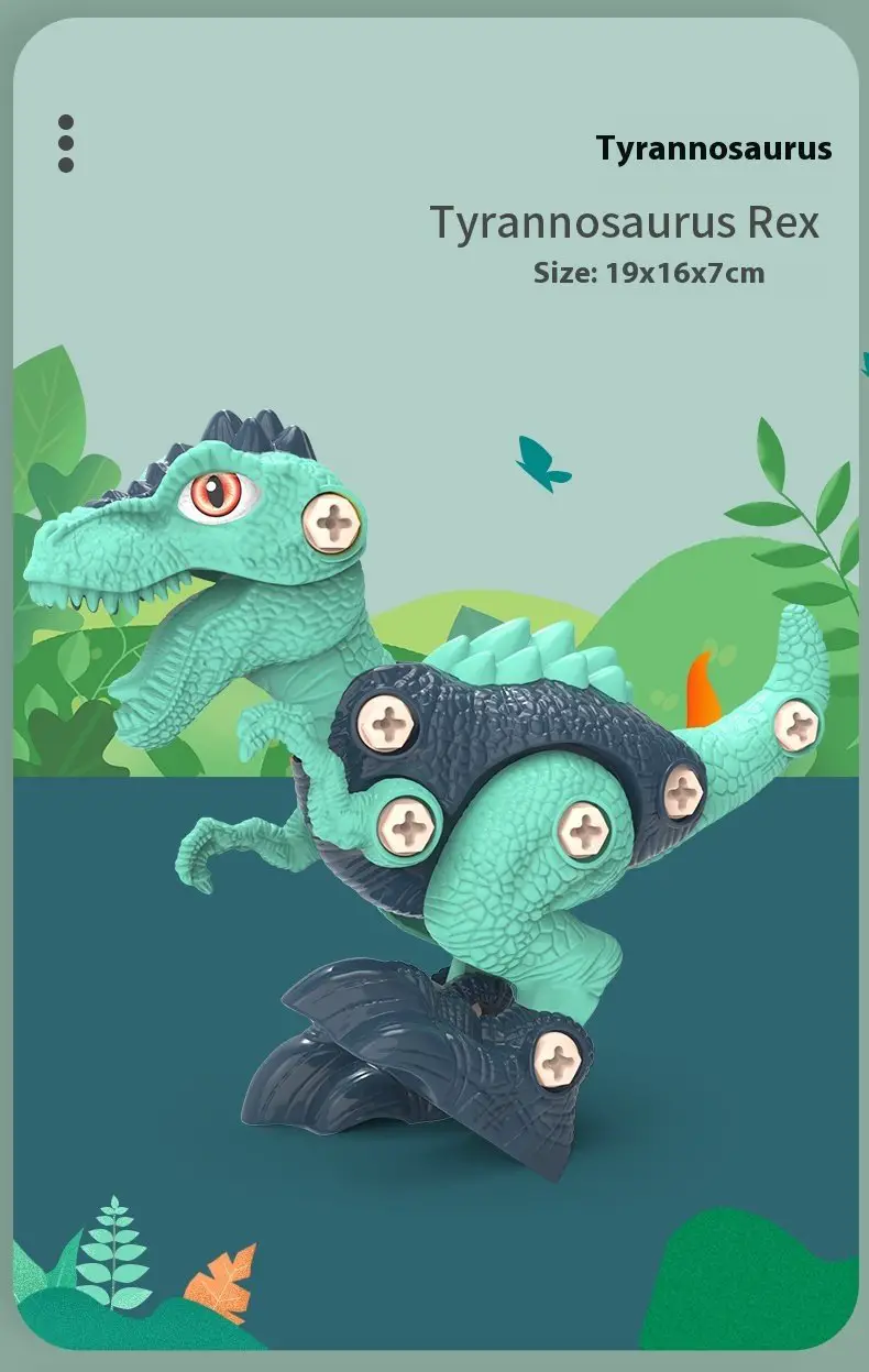 Disassemble And Assemble Dinosaurs, Boys Benefit From Intelligence, Assemble Screws, Children's Toys - Image 7