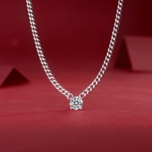 Cuban Necklace Luxury Fashion Diamond Pendant Necklace Set With Mosan Diamond Silver Ornaments