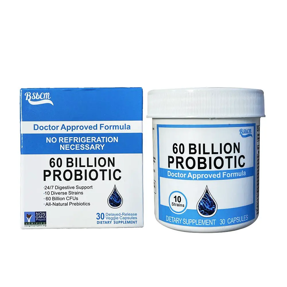 Probiotics 60 Billion CFU  10 Strains  Organic Prebiotics - Immune, Digestive  Gut Health - Supports Occasional Constipation, Diarrhea, Gas & Bloating - For Women & Men - 30ct - Image 8