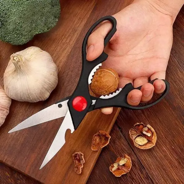 Heavy Duty Multi-Purpose Kitchen Scissors, Food Scissors, Sharp Scissors With Nutcrackers, Bottle Opener, Can Opener, Vegetable Cutting Scissors, Chopping Scissors, Multi-Purpose Utensil Gadgets - Image 7