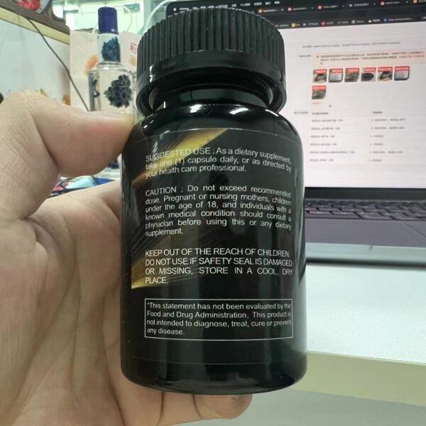 Shilajit 9000 Panax Ginseng 1500MG Ashwagandha 2000MG Rhodiola Rosea 999MG, Turmeric 500MG, Gingko Biloba 500MG, Stinging Nettle 250MG, Cordyceps Mushroom 500MG  60 Caps - Image 7
