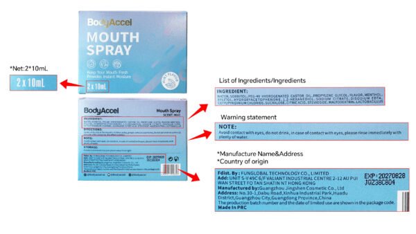 Mint Refreshing Body Accelerating Oral Spray - Image 7