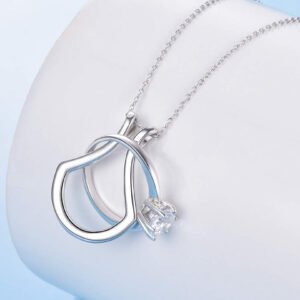 Sterling Silver Ring Holder Necklace Pendant Jewelry for Women